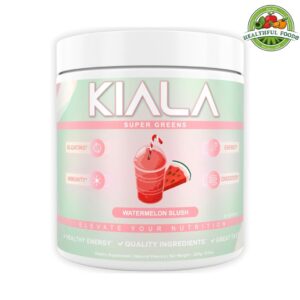 Kiala Nutrition Super Greens, Organic Greens Powder with Spirulina & Chlorella for Digestion, Gut Health, Immunity & Energy, Gluten-Free, Vegan, Daily Support for Women, Watermelon Slush, 30 Servings