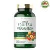 Carlyle Fruits and Veggies Supplement | 250 Capsules with 30 Fruits and Vegetables | Vegetarian, Non-GMO, Gluten-Free Superfood Blend