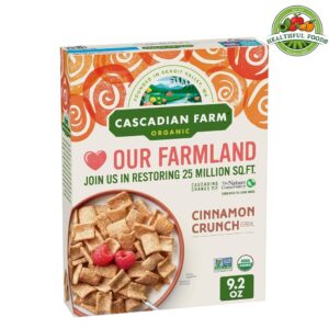 Cascadian Farm Organic Cinnamon Crunch Cereal, Whole Grain, 9.2 oz